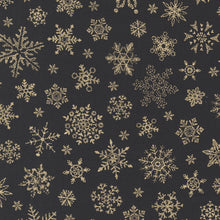 Load image into Gallery viewer, Merry Manor Metallic - Snowflake - Black