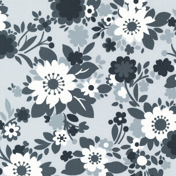 Concrete Jungle - Floral Cluster - Steel