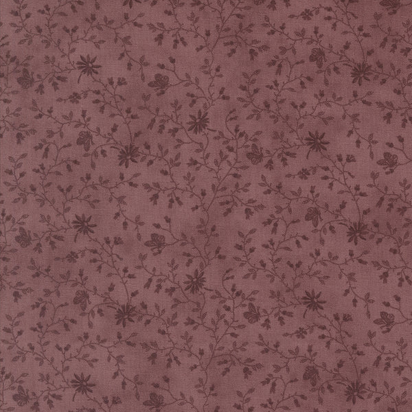 Lavender Fields - Floral Leaf Vine Butterfly - Plum