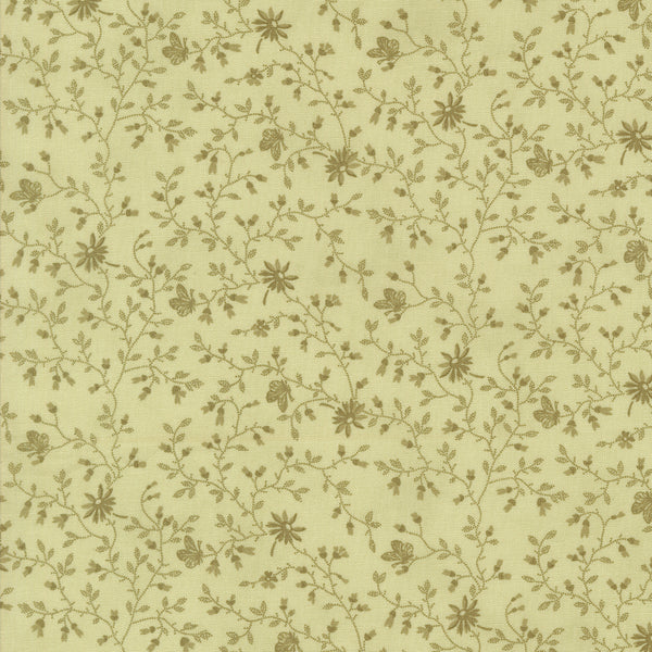Meadow Greens - Floral Leaf Vine Butterfly - Celery