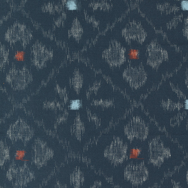 Indigo Blooming - Asagao Ikat - Midnight