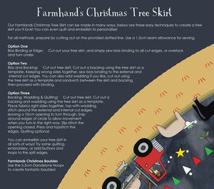 Farmhand's Christmas Tree Skirt - dark