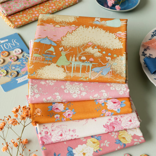 Sunday Brunch Fat Quarter Bundle - Pink/Ginger