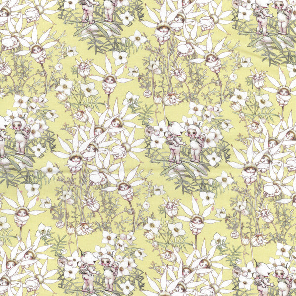 May Gibbs - Pastel Flowers Yellow