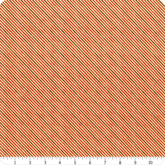 Holiday Charms - Christmas Stripes Red Metallic
