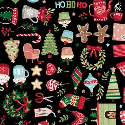 Cosy Home Christmas - Icons in Black