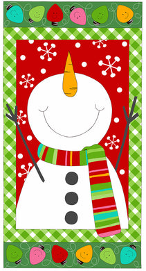 Things are looking up - Snowman Panel - Green