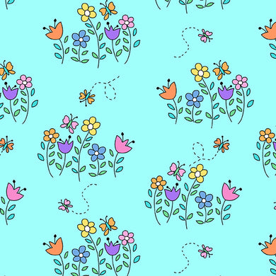 Hoppy Easter - Butterfly Garden - Teal