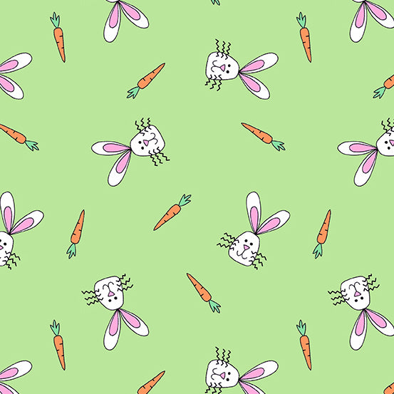 Hoppy Easter - Rabbit Faces - Green