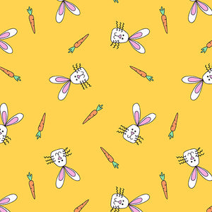 Hoppy Easter - Rabbit Faces - Yellow