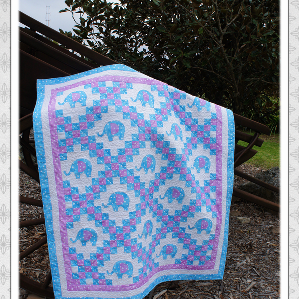 Baby Blue Irish Chain PDF Quilt Pattern