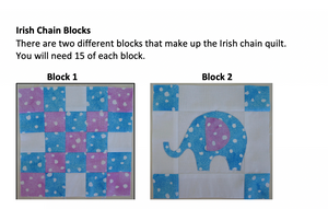 Baby Blue Irish Chain PDF Quilt Pattern