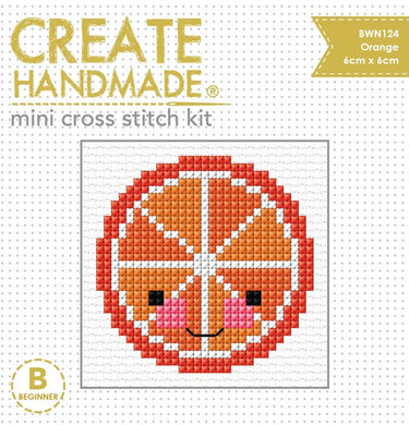 Create Handmade Mini Cross Stitch Kit - Orange