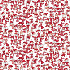 Christmas Wishes - Frosty Snowman Red