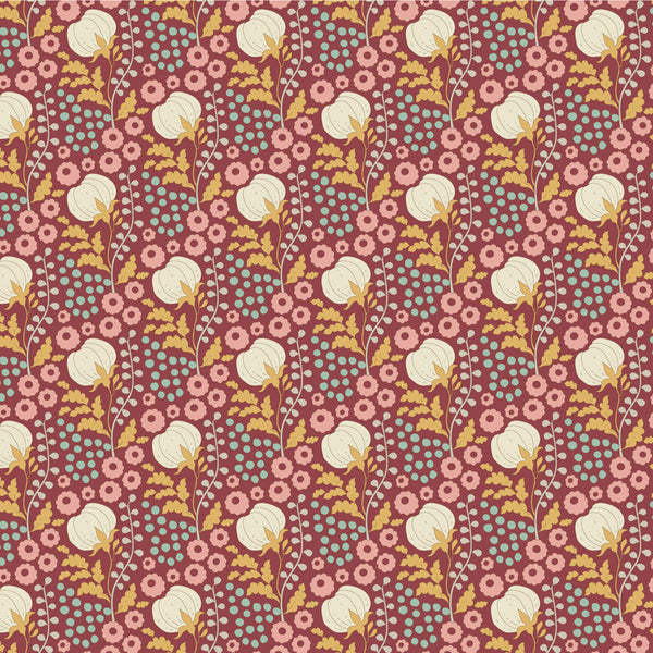 Sanctuary - Cottonfield - Maroon