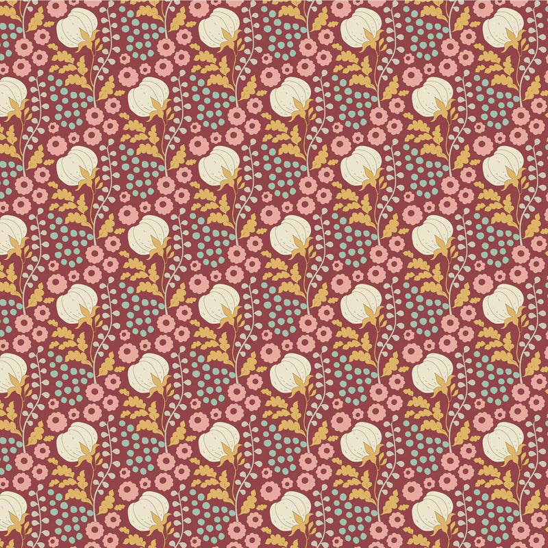 Sanctuary - Cottonfield - Maroon