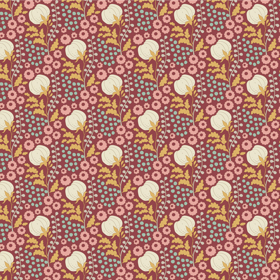 Sanctuary - Cottonfield - Maroon