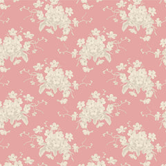 Sunday Brunch - White Flower- Pink