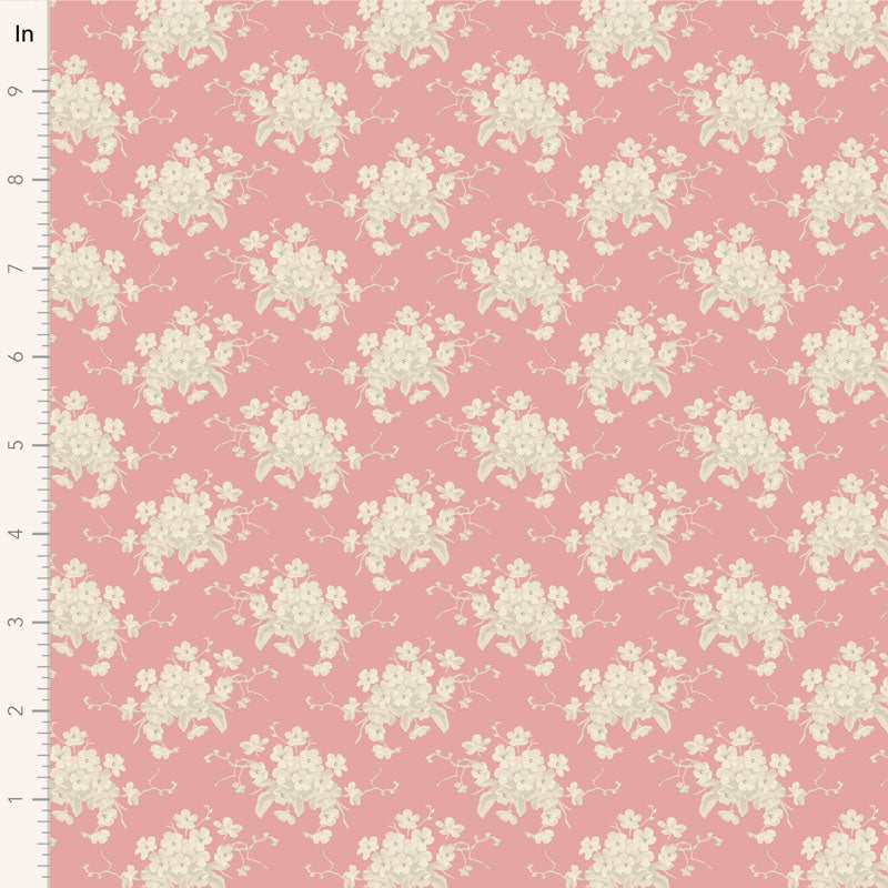 Sunday Brunch - White Flower- Pink