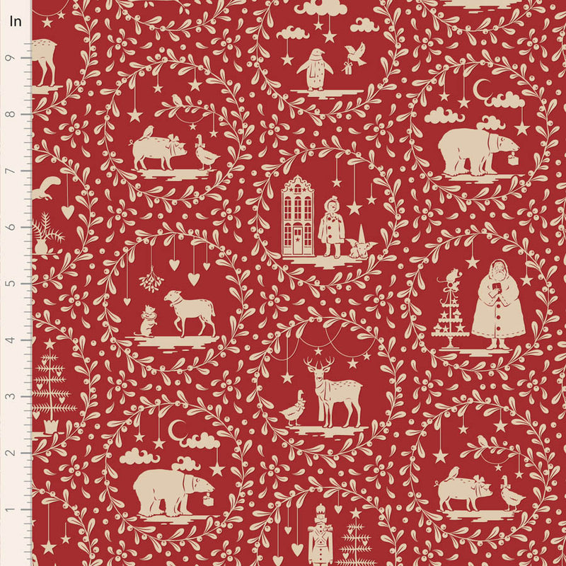 Tilda Merry Little Christmas - Paperscenes Burgundy