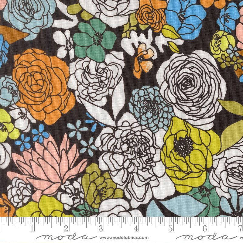 True to Hue - Floral - Colour Black