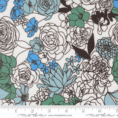 True to Hue - Floral - Dusty Sky