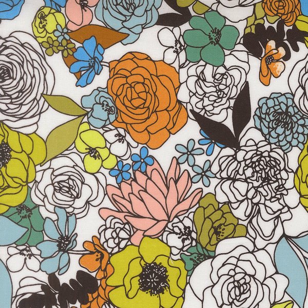 True to Hue - Floral - Colour White