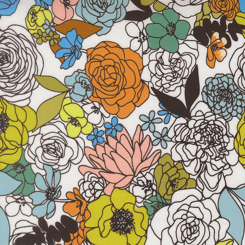 True to Hue - Floral - Colour White