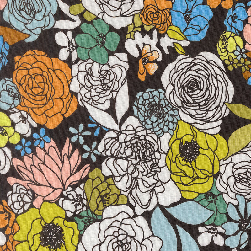 True to Hue - Floral - Colour Black
