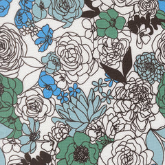 True to Hue - Floral - Dusty Sky