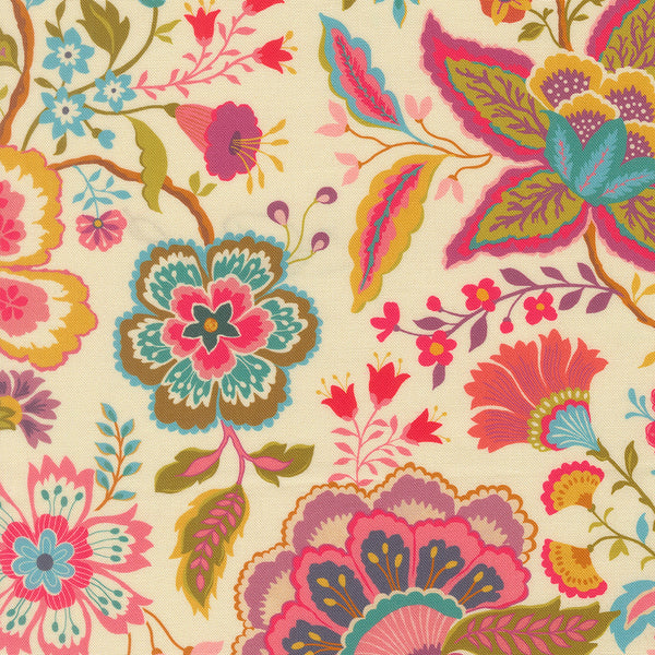 Sitara – Bohemian Blooms – Cream quilting fabric by Moda Fabrics