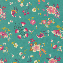 Sitara – Meadow Flowers – Teal quilting fabric by Moda Fabrics