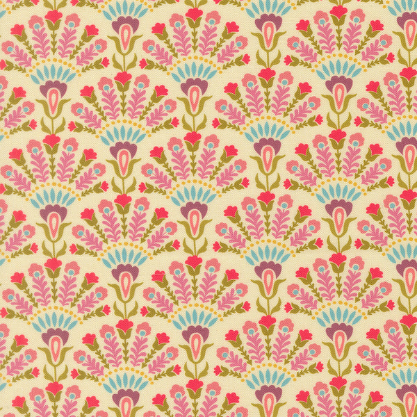 Sitara – Folk Garden – Cream quilting fabric by Moda Fabrics