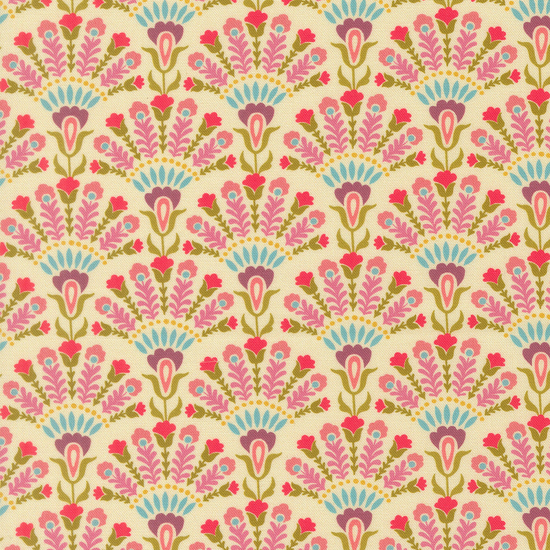 Sitara – Folk Garden – Cream quilting fabric by Moda Fabrics