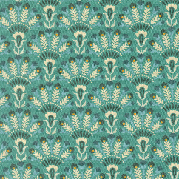 Sitara – Folk Garden – Teal quilting fabric by Moda Fabrics