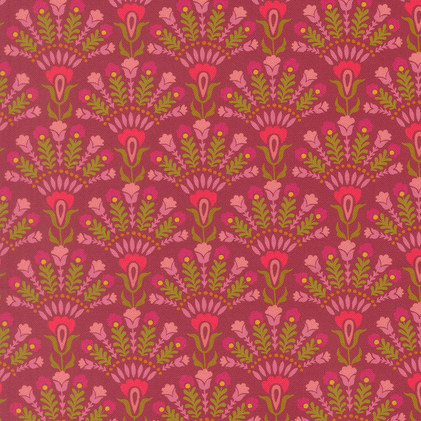 Sitara – Folk Garden – Berry quilting fabric by Moda Fabrics