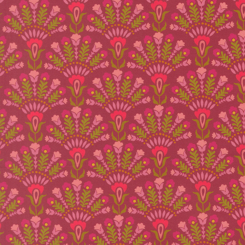 Sitara – Folk Garden – Berry quilting fabric by Moda Fabrics