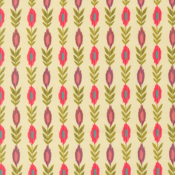 Sitara – Folk Stripe – Cream quilting fabric by Moda Fabrics