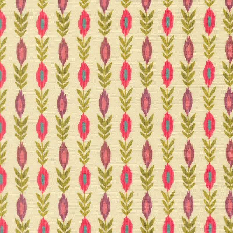 Sitara – Folk Stripe – Cream quilting fabric by Moda Fabrics