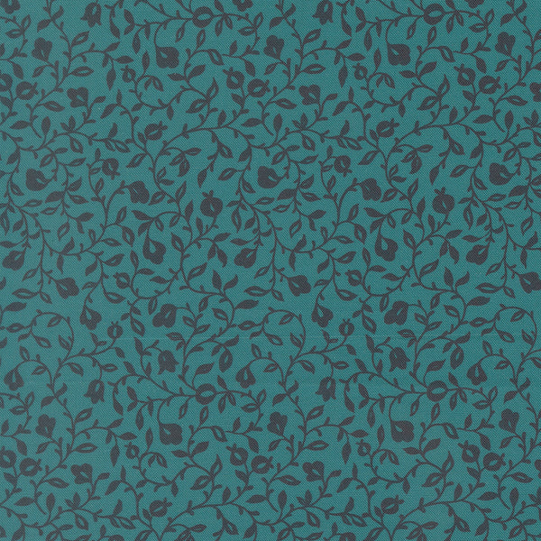 Sitara – Trailing Vines – Teal quilting fabric by Moda Fabrics