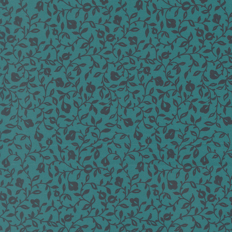 Sitara – Trailing Vines – Teal quilting fabric by Moda Fabrics