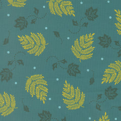 Sitara – Fern Sprigs – Teal quilting fabric by Moda Fabrics