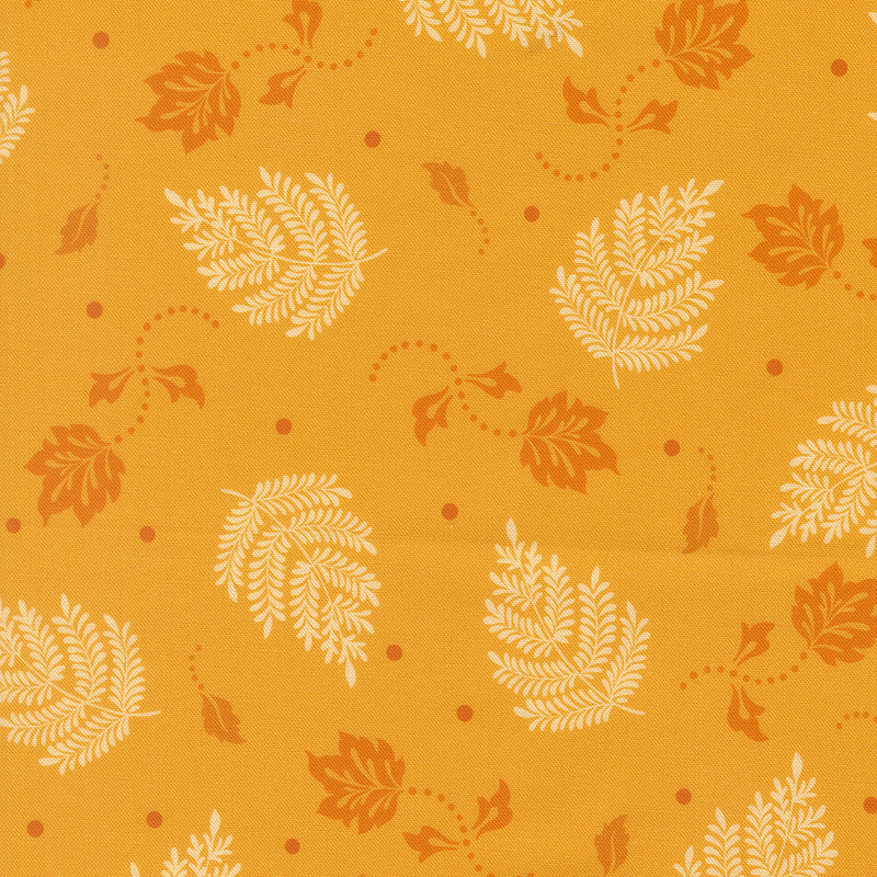 Sitara – Fern Sprigs – Mustard quilting fabric by Moda Fabrics