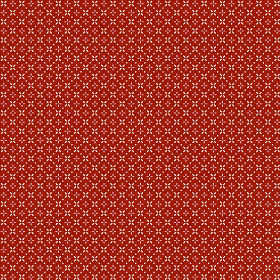 Cozy House - Grandma's Stitches in garnet