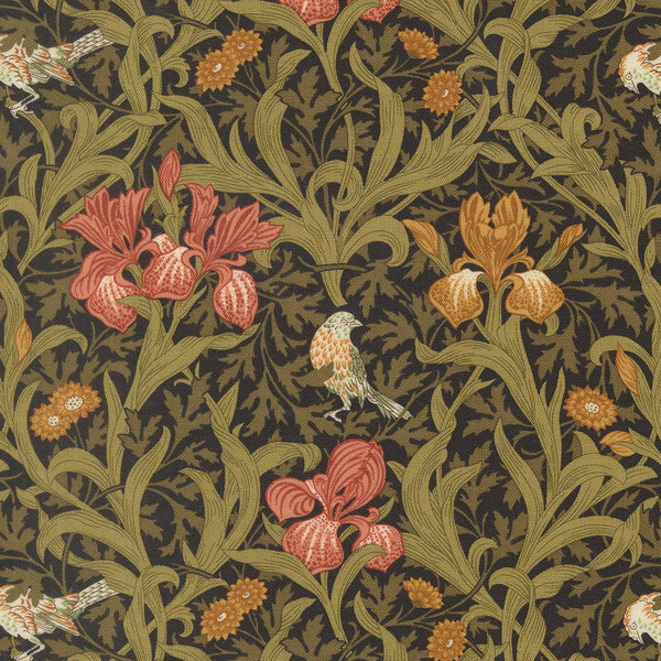 Morris Muse - Floral Birds - Ebony