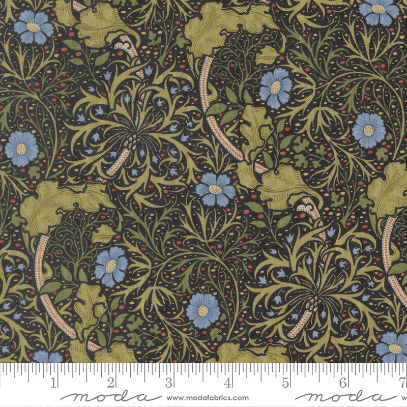 Morris Muse - Seaweed Florals - Ebony