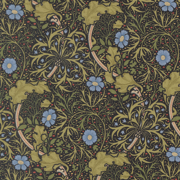 Morris Muse - Seaweed Florals - Ebony