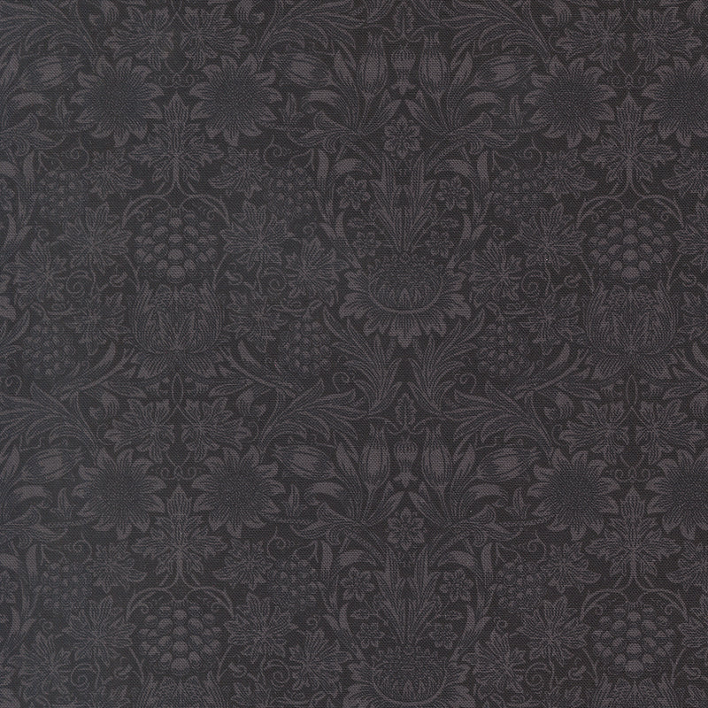 Morris Muse - Sunflower Damask - Ebony