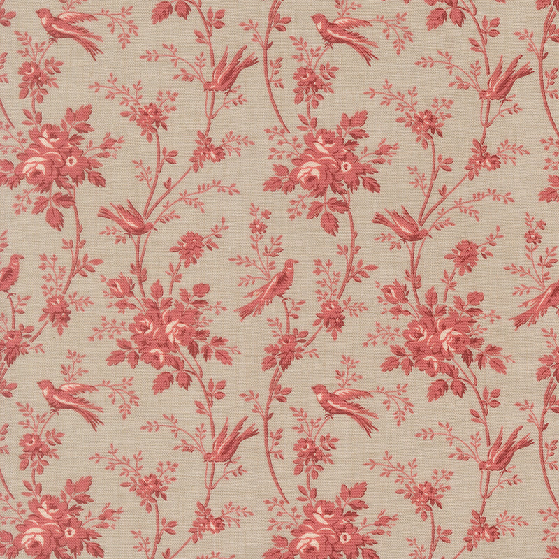 Fleur de Paris - Oiseaux Floral Birds - Smoke