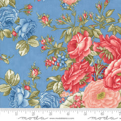 Grand Haven - Cabbage Rose Florals - Sky